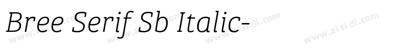 Bree Serif Sb Italic字体转换